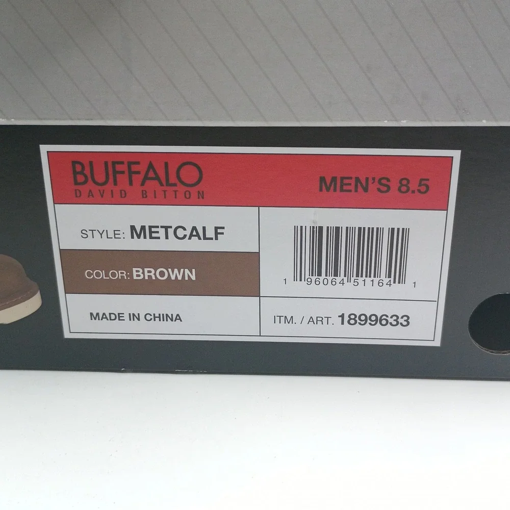 Buffalo Metcalf Chukka Boots Men Size 8.5 Brown Memory Foam 1899633